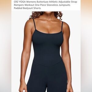 CRZ YOGA Navy Sleeveless Bodysuit SZ XS in EUC
